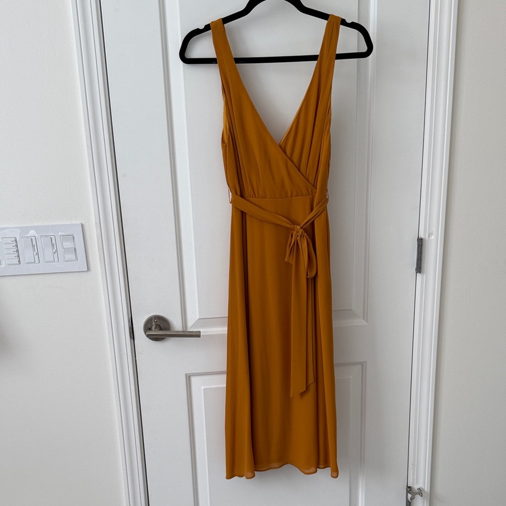 Show Me Your MuMu Mustard Midi Dress